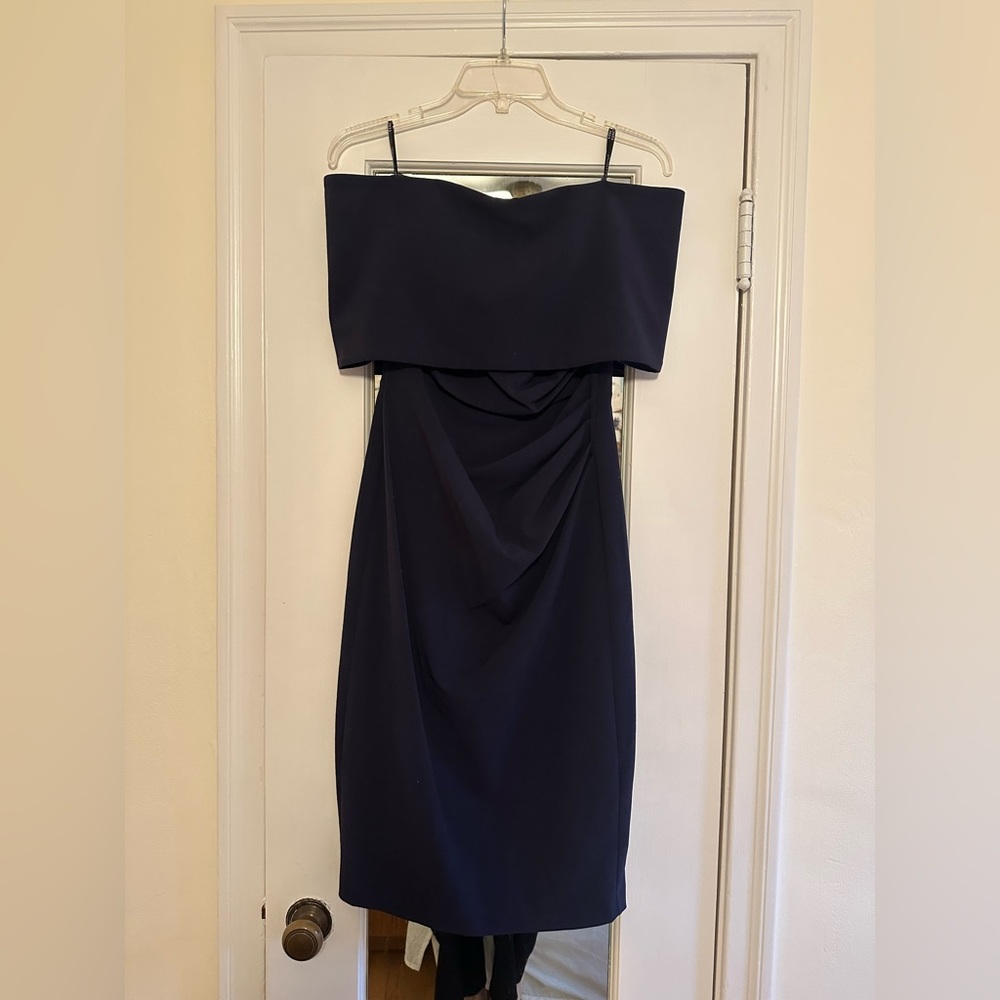 Vince Camuto Strapless Midnight Blue Dress